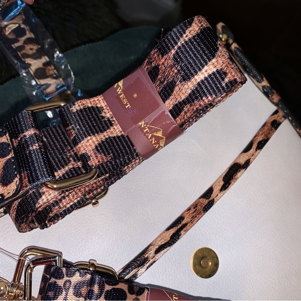 Montana West bucket bag leopard trim/straps - Picture 4 of 6